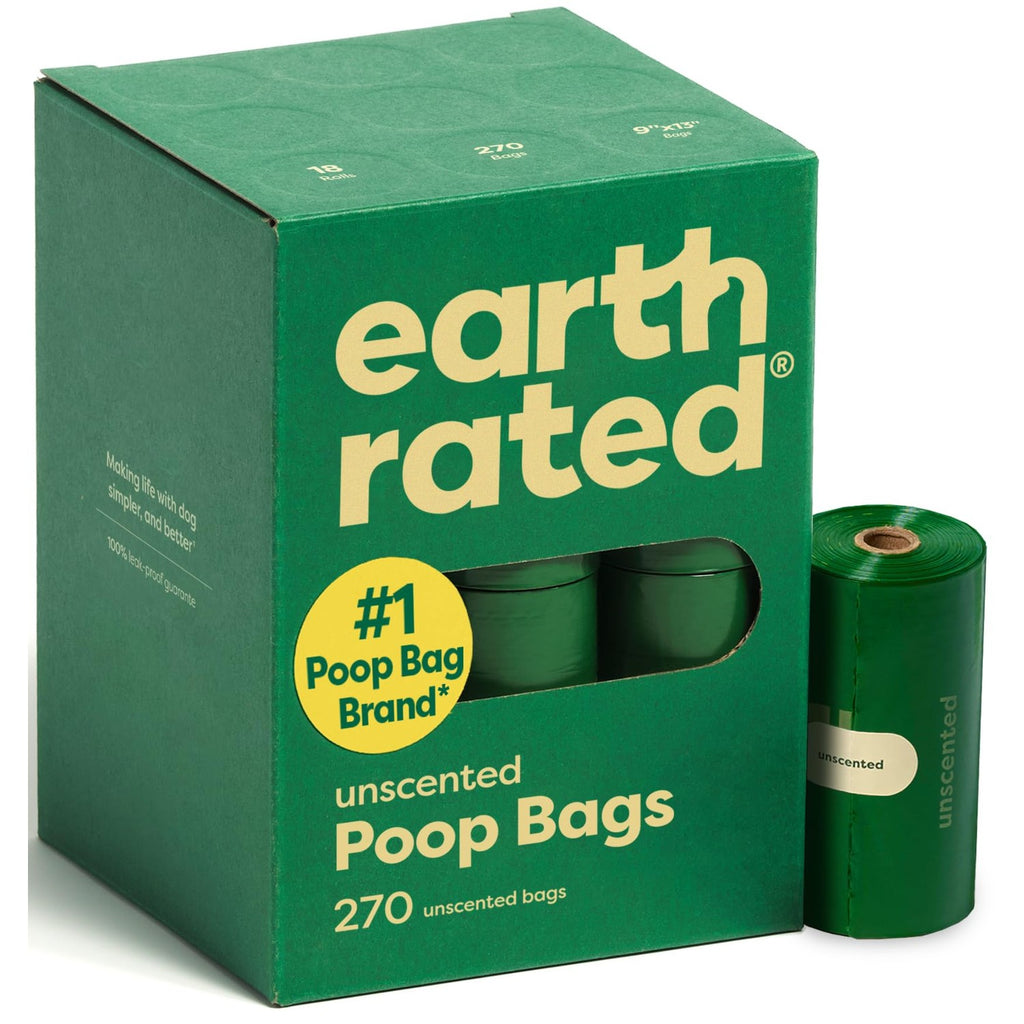 Discover Earth Rated Dog Poop Bags, 270 unscented bags, exclusively at Curat Cart for a cleaner pet experience.