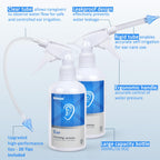 Premium earwax removal system featuring a leakproof design and ergonomic handle for effective cleaning. Available at Curat Cart.