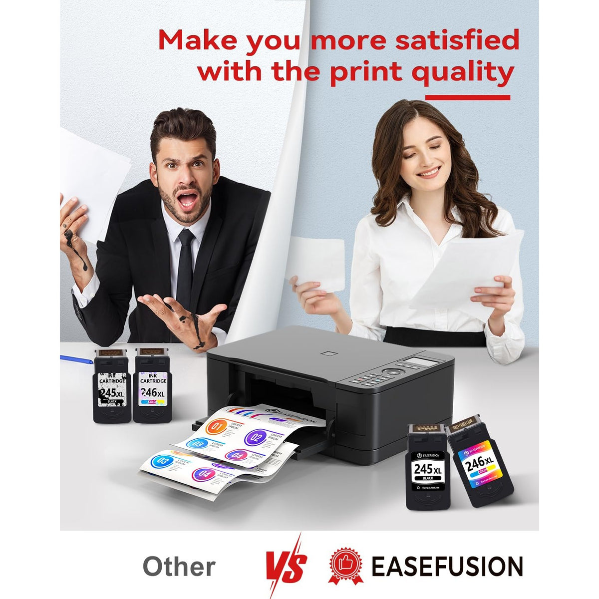 Experience superior print quality with the EaseFusion Ink Cartridge Combo Pack. Perfect for daily use, available at Curat Cart.