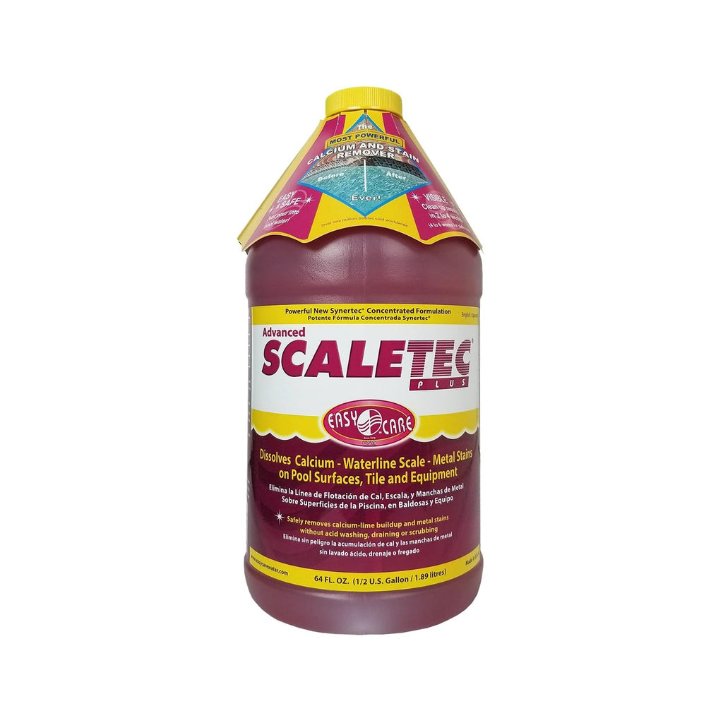 EASYCARE Scaletec Plus Calcium Pool Descaler, a premium import that dissolves calcium for pristine pool surfaces. Available at Curat Cart.