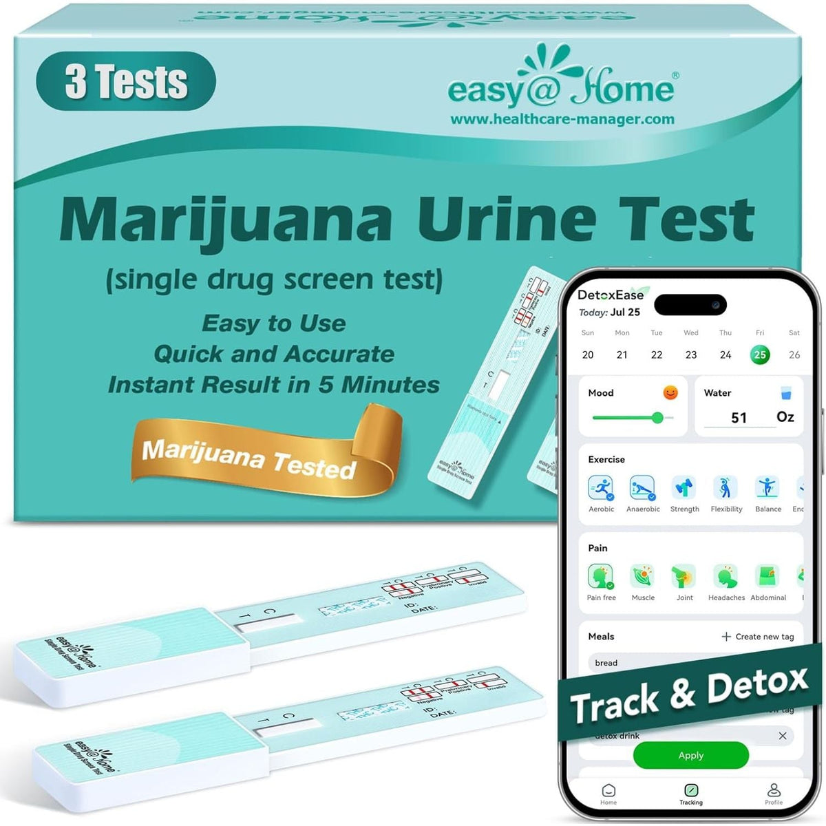 Easy@Home Marijuana Drug Test Kit available in India. Order online for quick results and easy tracking.