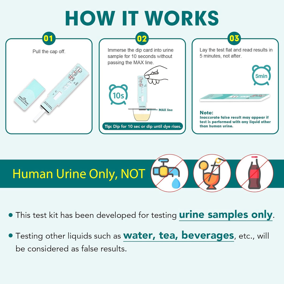 Premium imported Easy@Home Marijuana Drug Test Kit. Accurate results from human urine samples in just 5 minutes.