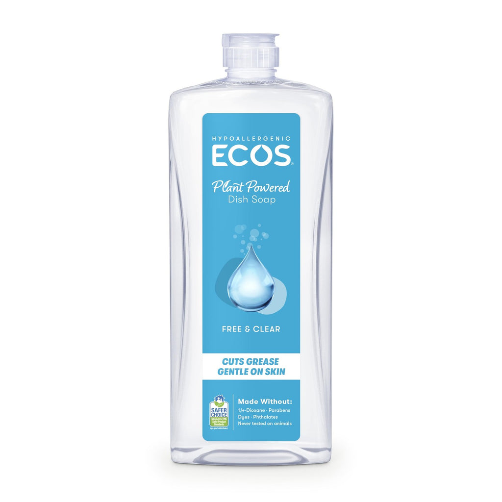ECOS Dishmate Detergent offers a premium imported, plant-powered formula that cuts grease while being gentle on skin. Available at Curat Cart.