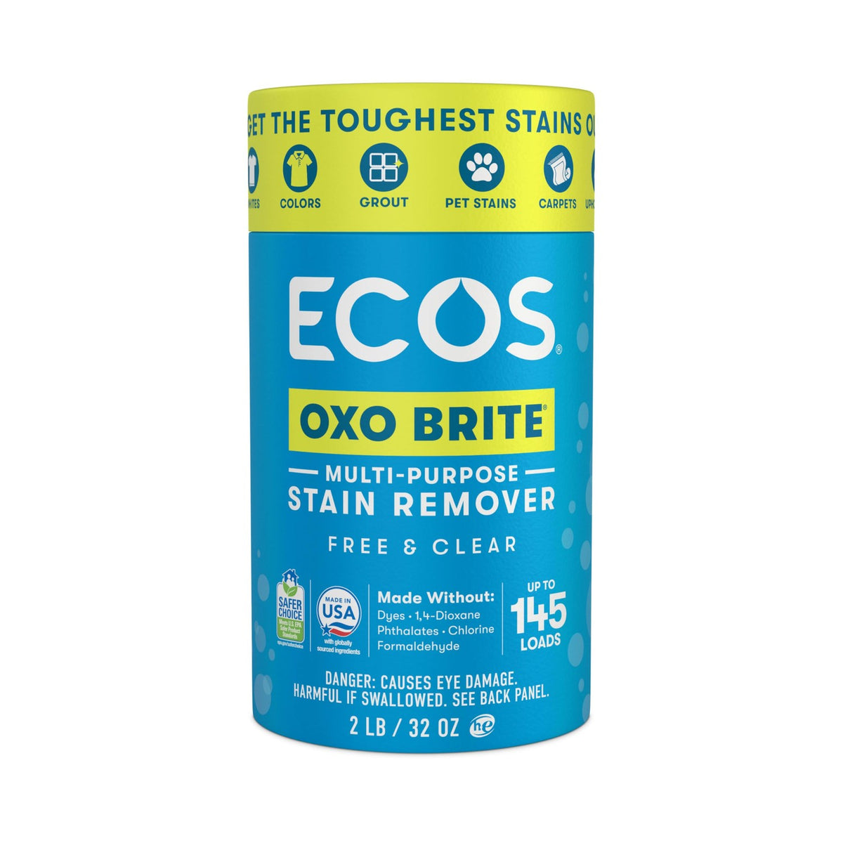 ECOS OXO BRITE Stain Remover, premium import for tough stains, perfect for carpets and laundry. Available at Curat Cart.