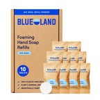 BLUELAND Foaming Hand Soap Refill Tablets, 4-Pack, Variety Scents | 100% Plastic-Free Tablet, Plant & Mineral-Based, Hypoallergenic, EPA Safer Choice, Safe for Sensitive Skin