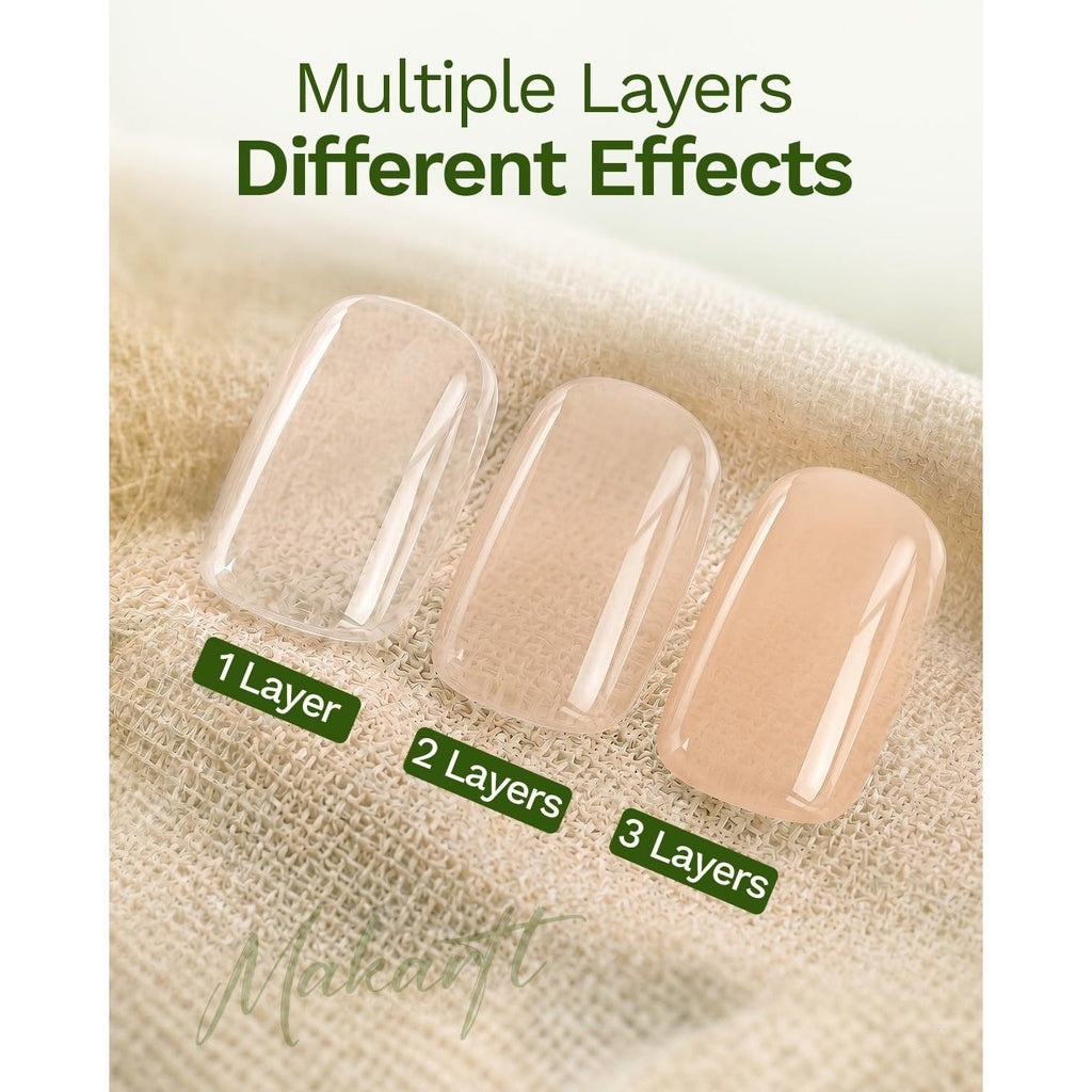 Explore the versatile layers of Makartt Milky Pink Gel Nail Polish. Available for online order in India. Get yours today!