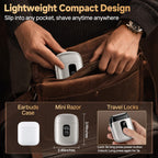 Sleek Electric Foil Shaver for Men, a premium import from Curat Cart, perfect for on-the-go grooming. Conveniently fits in any pocket.
