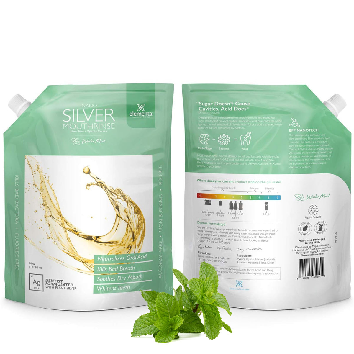 Elementa Silver Nano Mouth Wash offers a premium imported solution for bad breath, soothing dry mouth, and whitening teeth. Available at Curat Cart.