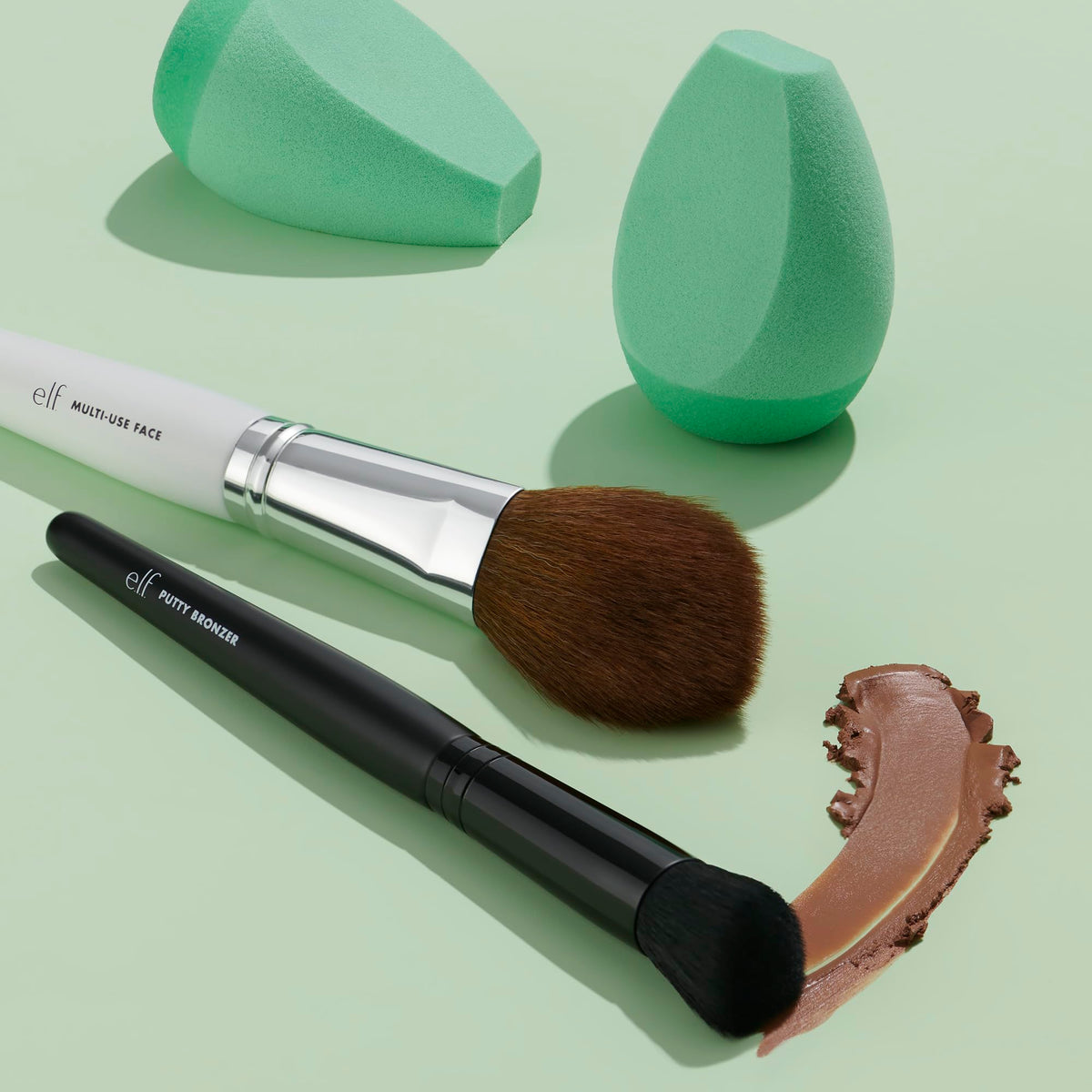 Discover the e.l.f. Angled Silicone Face Sponge, perfect for seamless makeup application with original packaging.