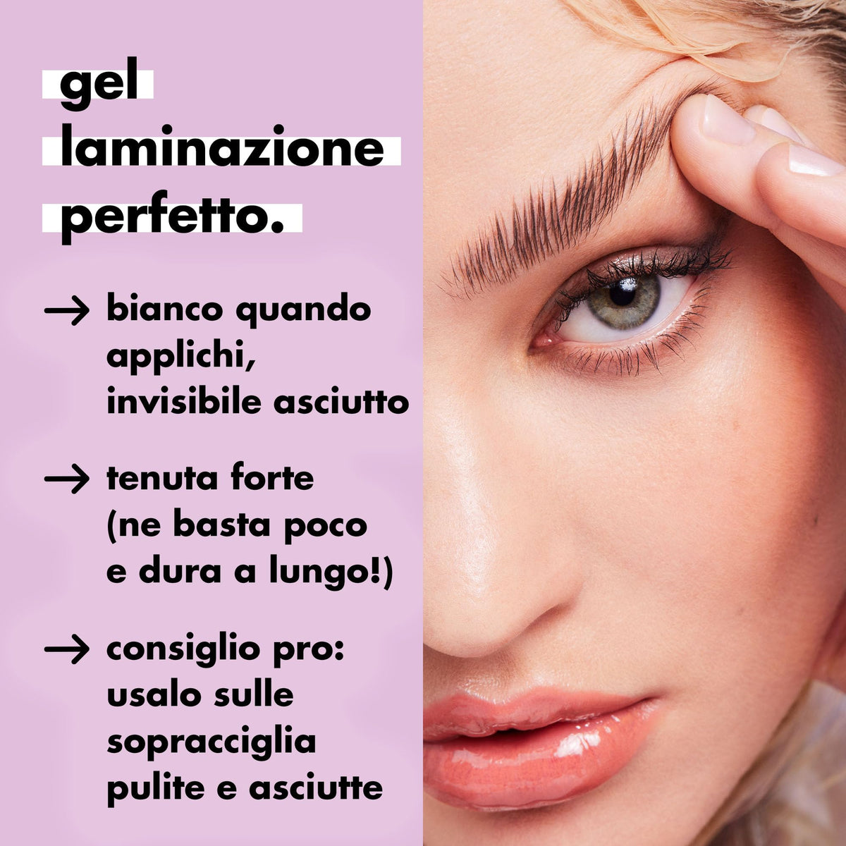 e.l.f. Brow Laminating Gel for perfect brows, invisible finish. Verified by CuratCart for quality assurance.