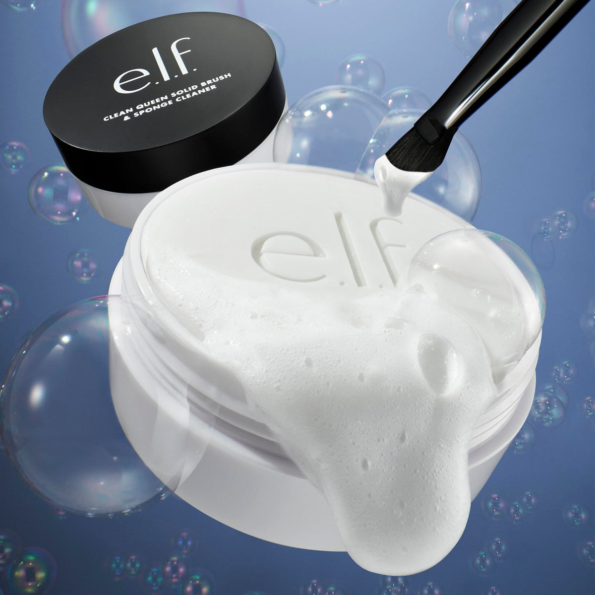 Premium imported e.l.f. Clean Queen Brush Cleaner, a gentle foam for spotless brushes, ensuring your makeup tools stay pristine.
