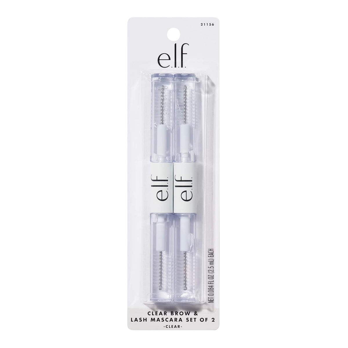 Authentic e.l.f. Clear Lash & Brow Mascara set of 2. Perfect for defining lashes and brows naturally.