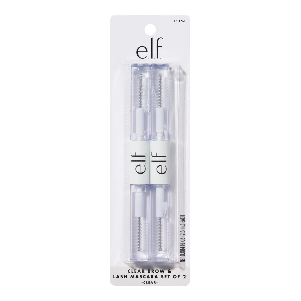 100% genuine e.l.f. Clear Lash & Brow Mascara, set of two, enhances your natural beauty effortlessly.