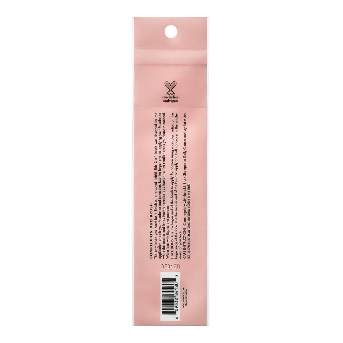 Authentic E.l.f. Complexion Duo Brush, perfect for seamless makeup application and blending. 100% genuine product.