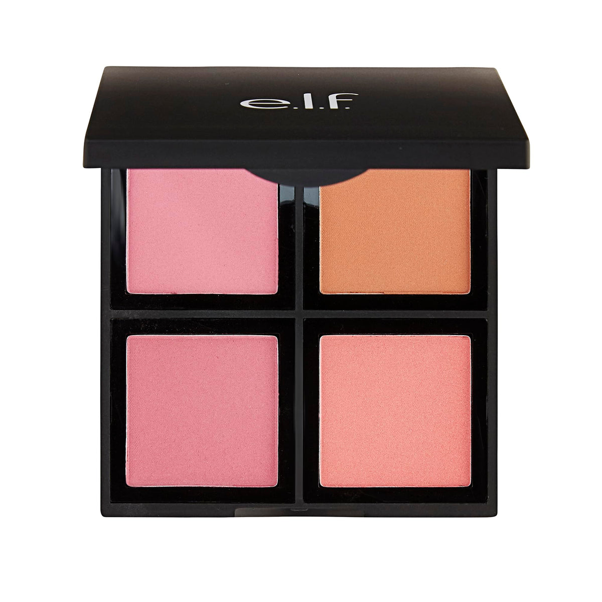 Discover the e.l.f. Cosmetics Powder Blush Palette, featuring four authentic shades for a radiant, natural look.