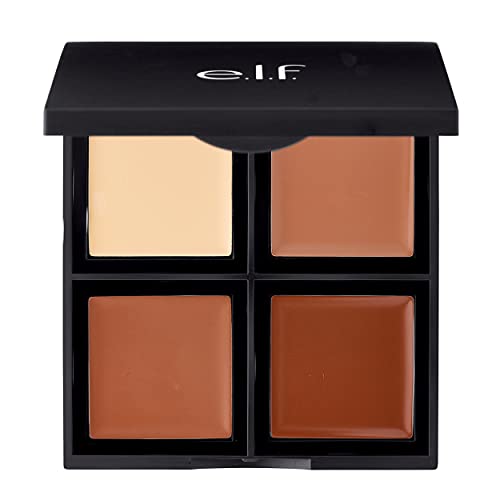 Explore the e.l.f. Cream Contour Palette, featuring four rich shades. Verified by CuratCart for quality assurance.