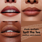 Explore e.l.f. Cream Glide Lip Liner in 'Spill The Tea', a warm brown shade perfect for authentic, everyday looks.