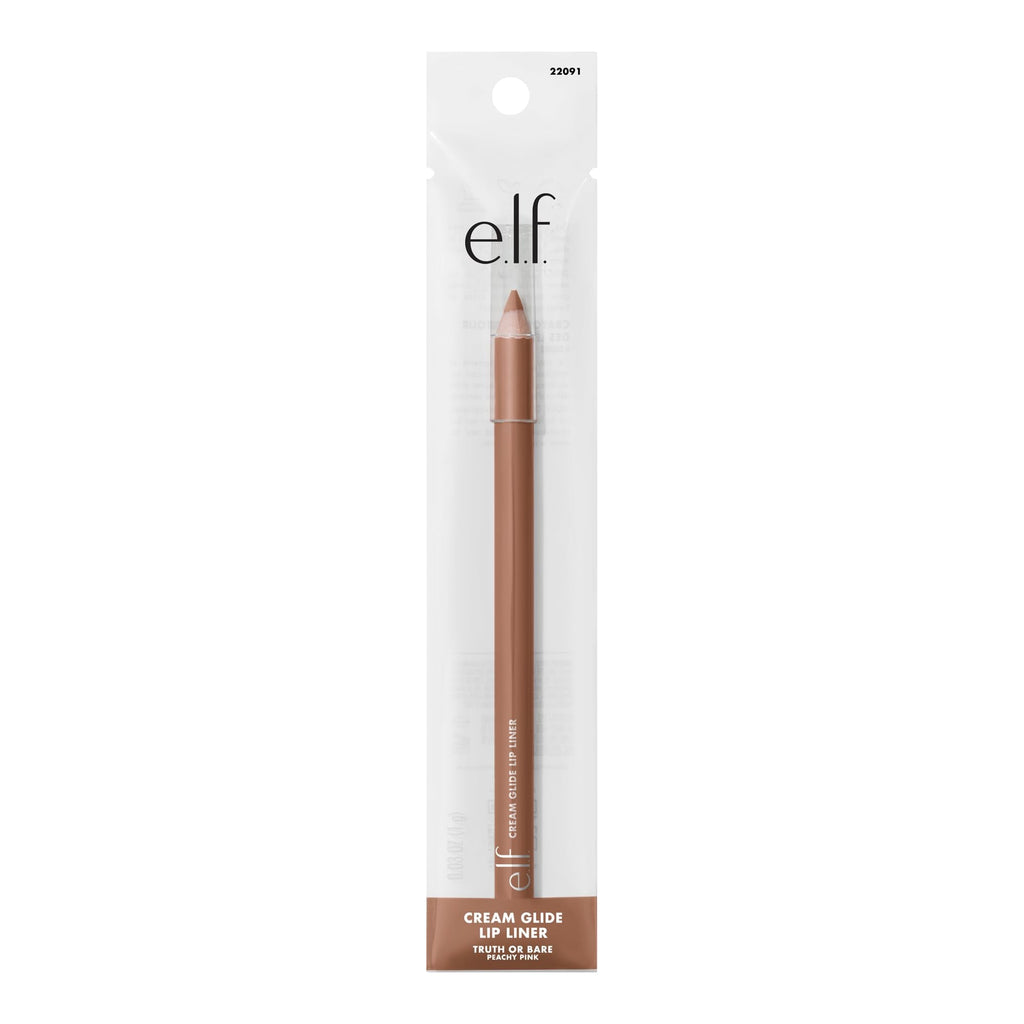 Authentic e.l.f. Cream Glide Lip Liner in Highly-Pig, featuring a sleek design and creamy application for smooth lip lining.