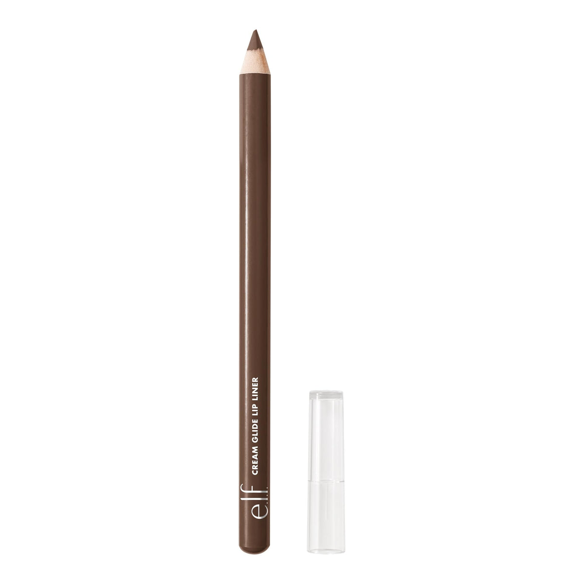 Premium imported e.l.f. Cream Glide Lip Liner in Highly-Pig shade, featuring a sleek pencil design and a clear cap.