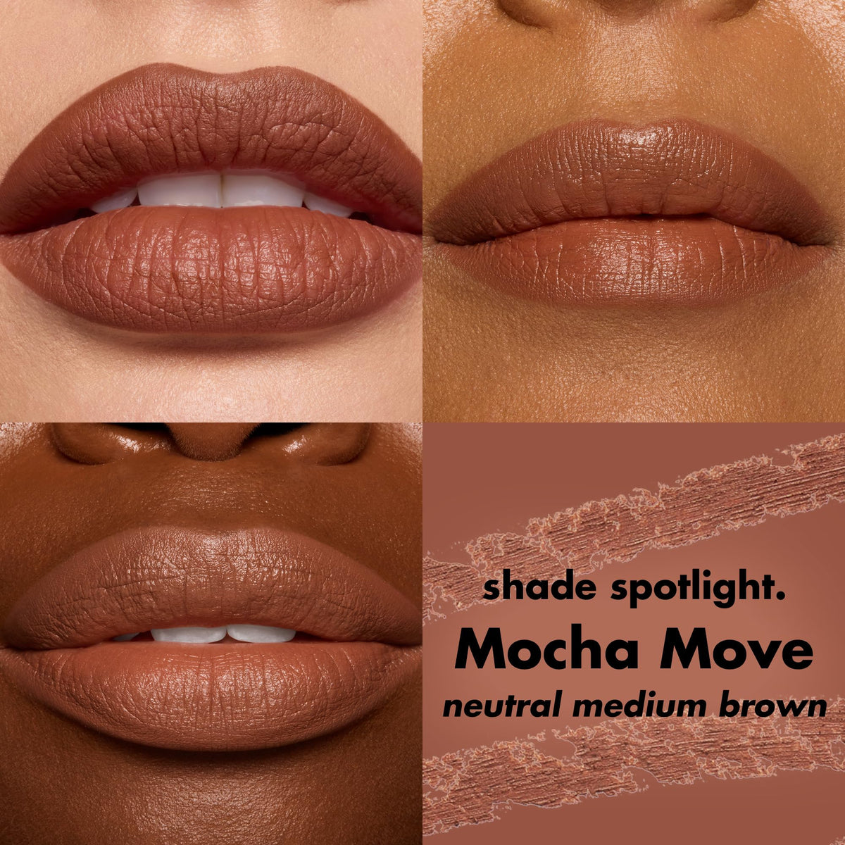 Explore the e.l.f. Cream Glide Lip Liner in Mocha Move, showcasing rich, neutral medium brown shades for perfect lips. Verified by CuratCart.