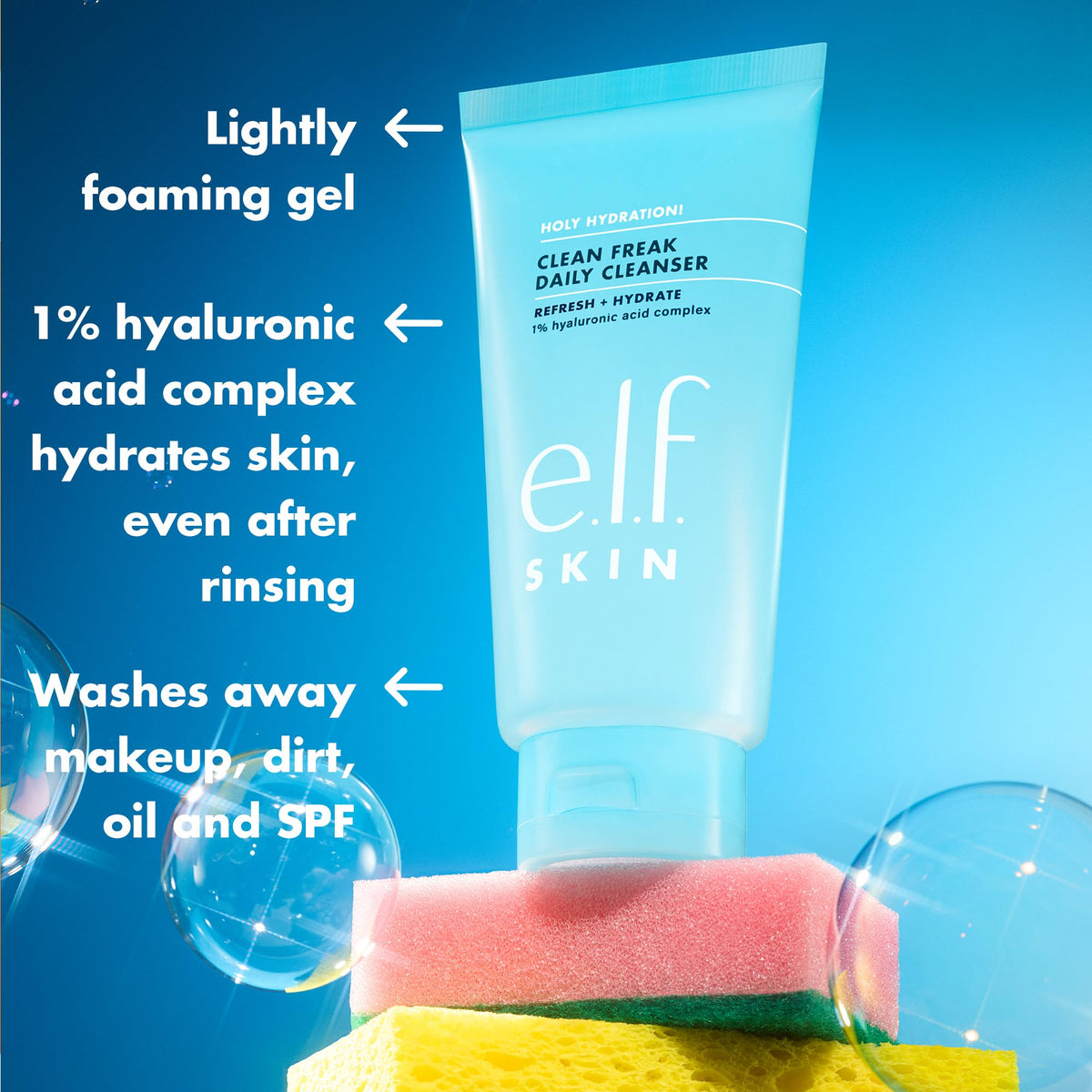 e.l.f. Holy Hydration Cleanser available in India. Order online for a refreshing, hydrating cleanse that removes makeup and impurities.