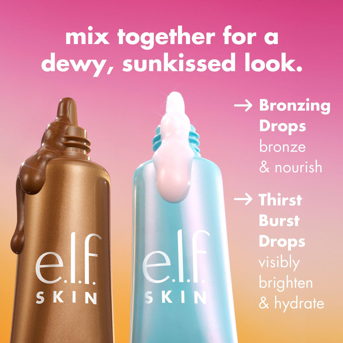Order e.l.f. SKIN The Hottest Drops Duo online in India for a dewy, sunkissed glow. Perfect for hydration and nourishment.