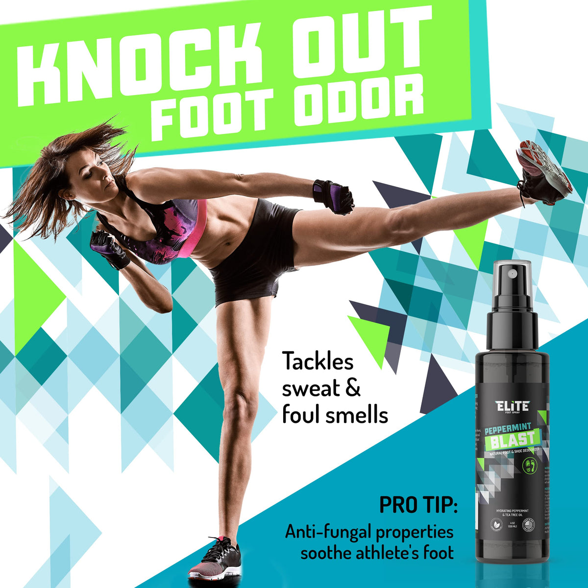 Elite Sportz Shoe Deodorizer tackles foot odor and sweat. Premium import from Curat Cart for fresh, odor-free shoes.