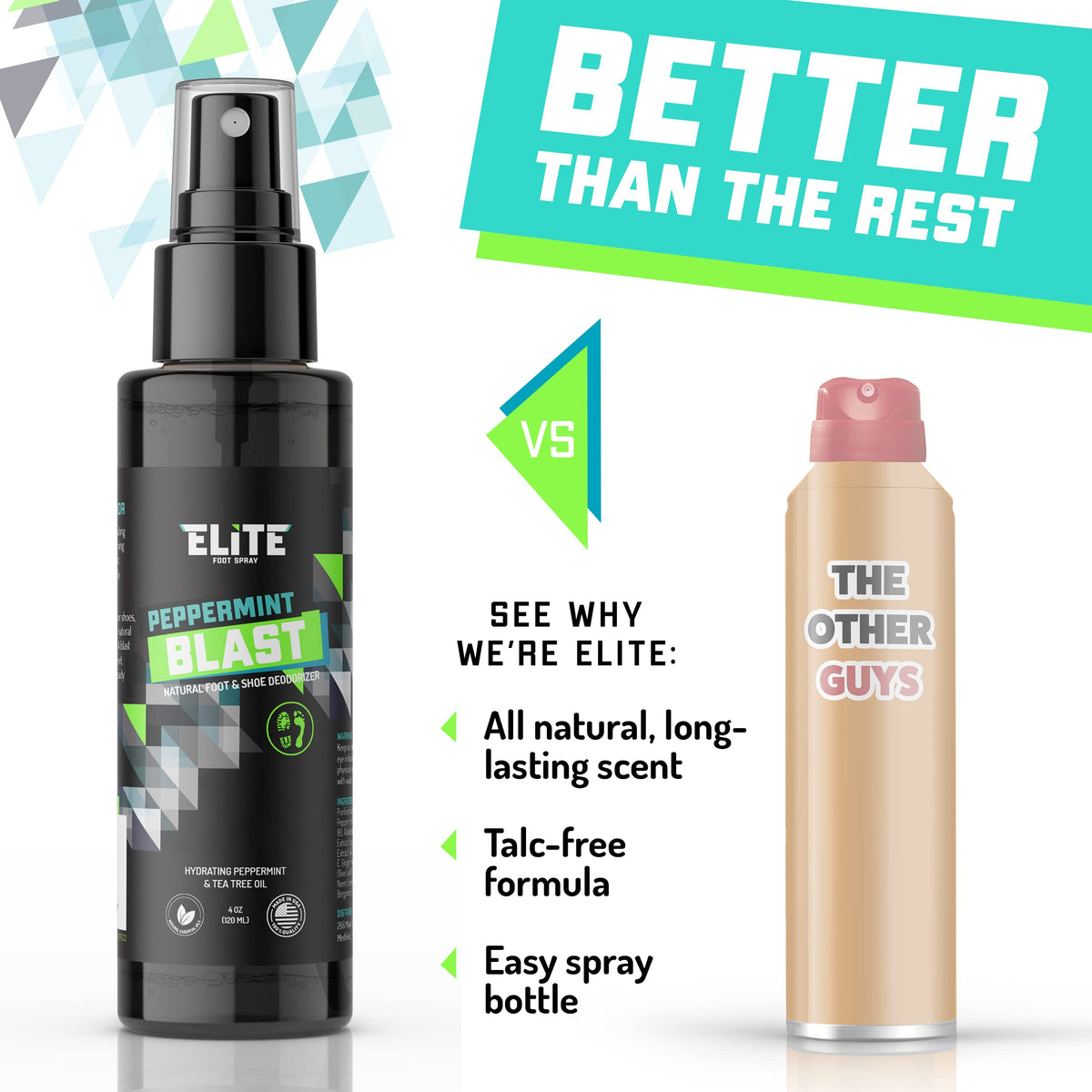 Elite Sportz Shoe Deodorizer in official packaging, featuring a long-lasting peppermint scent. Available at Curat Cart.
