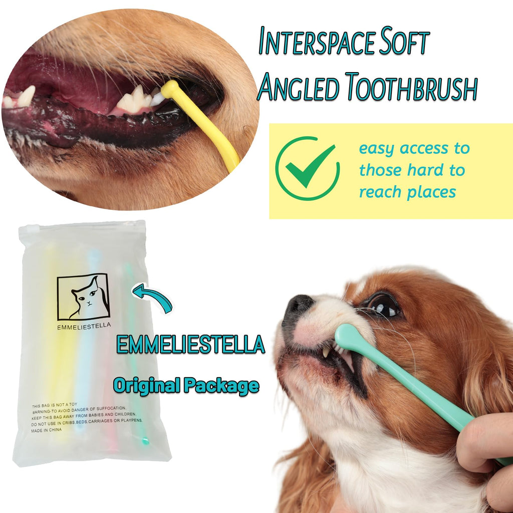 Emmeliestella Small Dog Cat Toothbrush offers easy access to hard-to-reach places. 100% Authentic, available at Curat Cart in India.