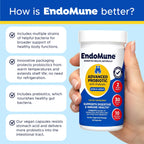 Endomune Advanced Probiotic Supplement supports digestive health with prebiotics. Perfect for daily use. Available at Curat Cart.