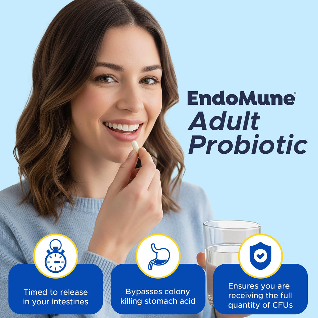 EndoMune Advanced Probiotic Supplement helps support gut health. 100% Authentic, available in India at Curat Cart.