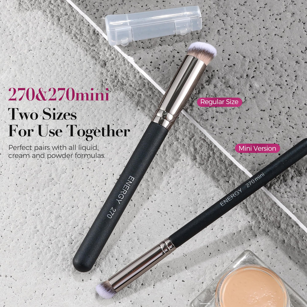 Discover the ENERGY Concealer Brush set, including mini and regular sizes, perfect for precise application of all formulas.