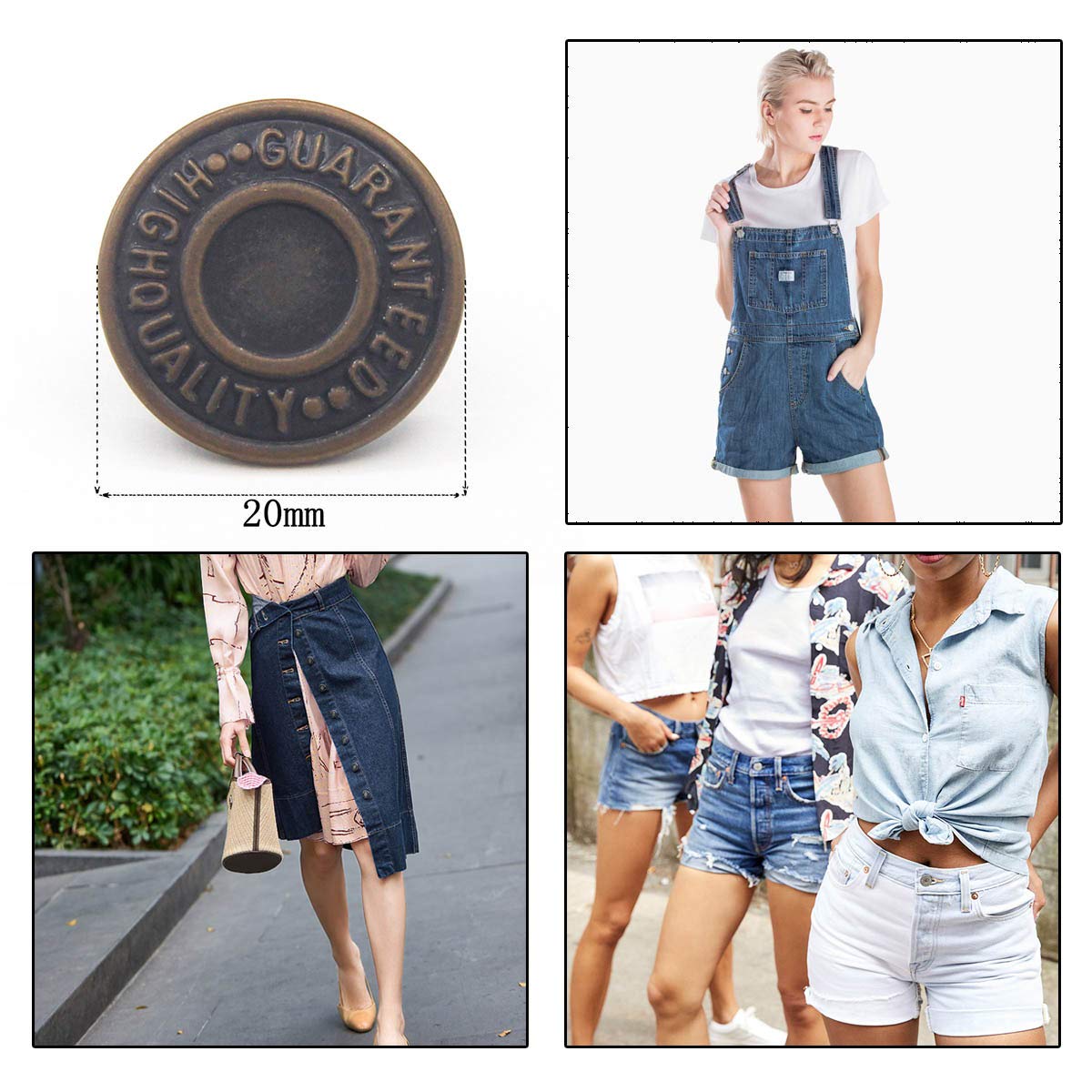 Discover premium imported Enosea Replacement Jean Buttons, ensuring high-quality craftsmanship for your denim needs at Curat Cart.