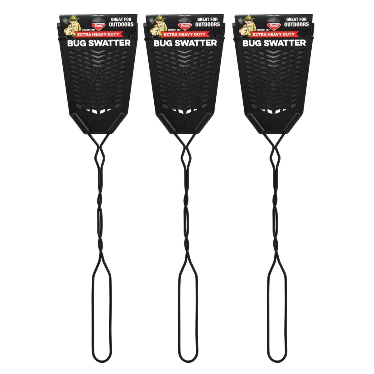 Discover the Enoz Sergeant Swat Bug Swatter, a premium import perfect for efficient outdoor bug control. Available at Curat Cart.