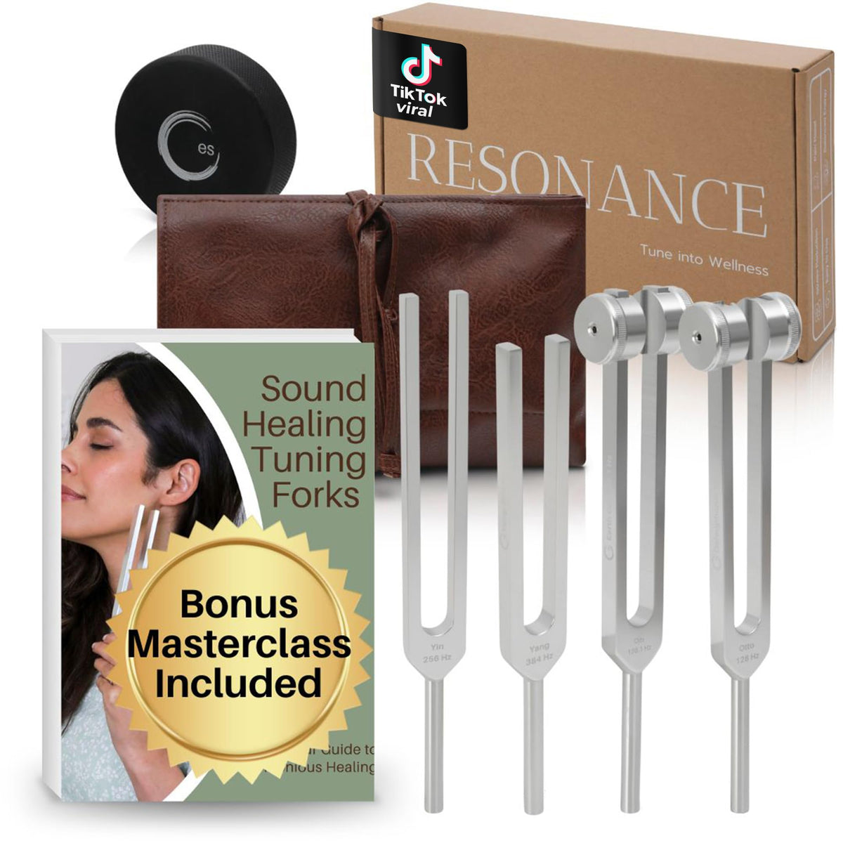 Experience wellness with ENSO Resonance Tuning Forks for Healing, a premium import from Curat Cart, enhancing your sound healing journey.