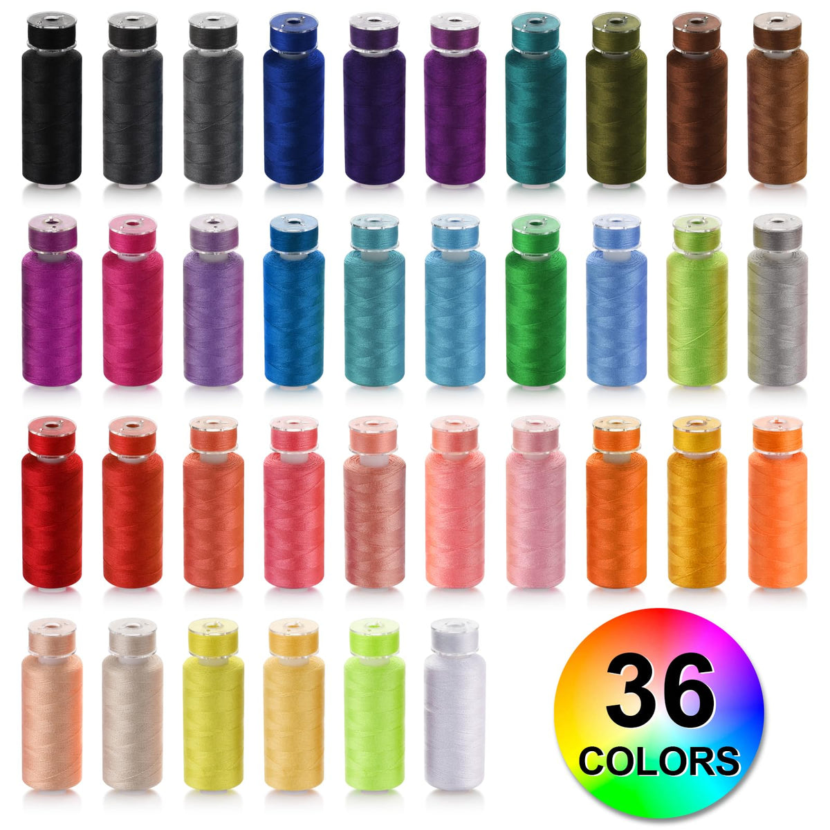 Explore the exclusive Eoehro Sewing Thread Kit with 36 vibrant colors, specially curated by Curat Cart for all your sewing needs.