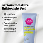 Authentic EOS 24H Moisture Body Lotion in Vanilla. Lightweight formula, fast-absorbing, with nourishing oils and butters.