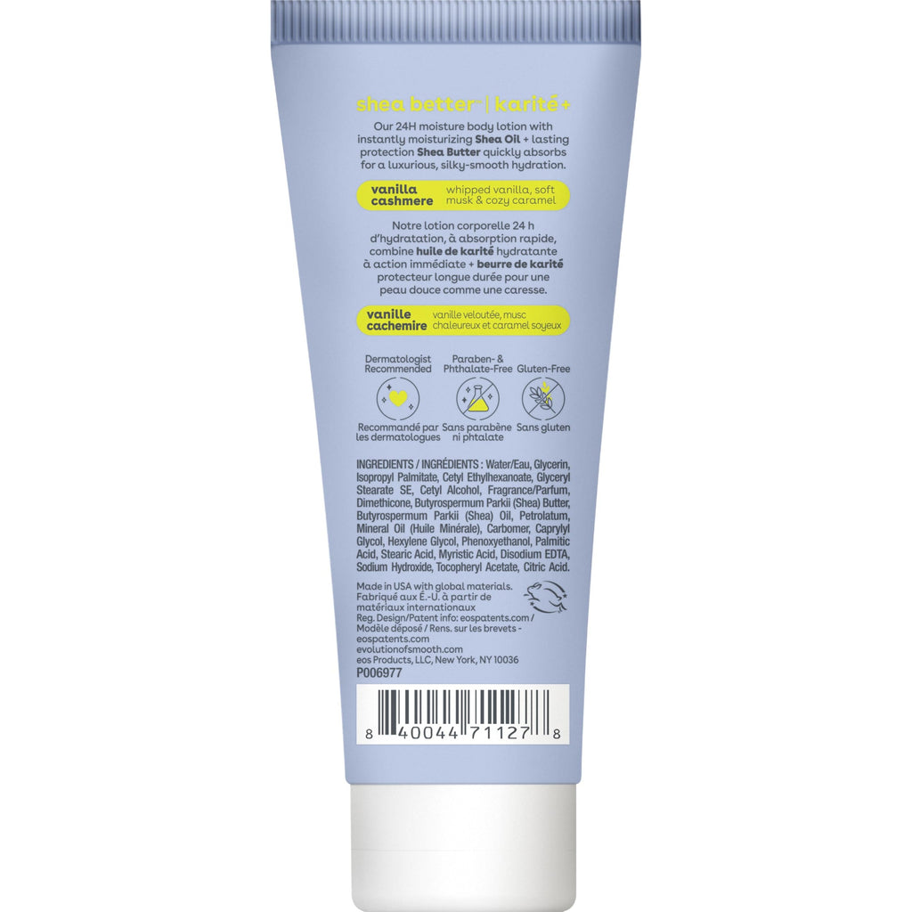 Premium imported EOS body lotion features vanilla scent, ensuring lasting moisture and nourishment for healthy skin.