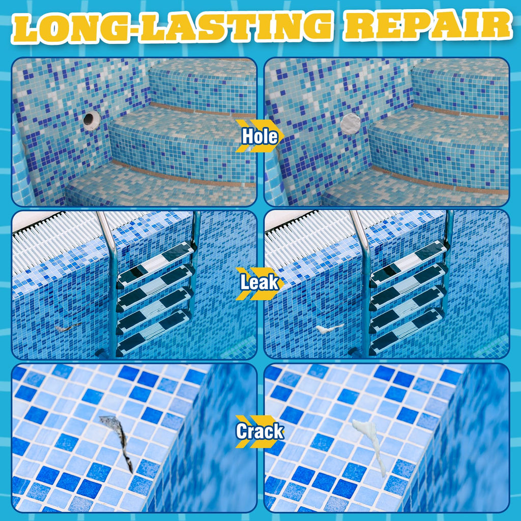 Epoxy Putty Pool Repair effectively fixes holes, leaks, and cracks in pools. 100% Authentic, Available in India via Curat Cart.