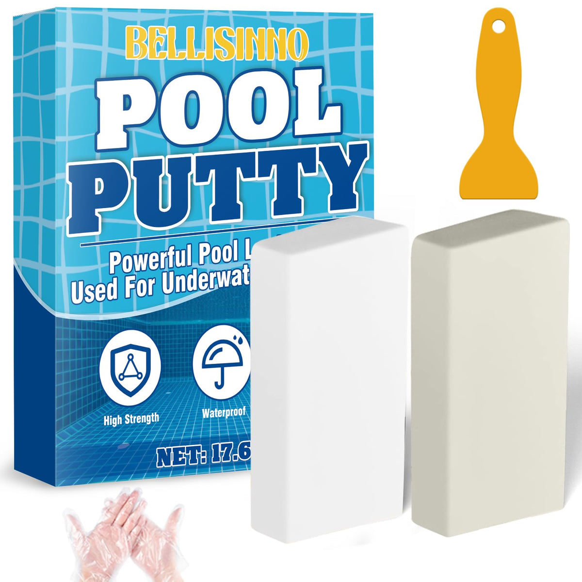 Premium imported Epoxy Putty Pool Repair from Curat Cart offers high strength and waterproof features for effective underwater repairs.