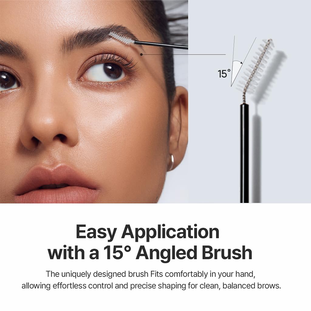 Espoir Brow Color Fixing Cara #4 Fak features a 15° angled brush for easy, precise application, perfect for shaping brows.