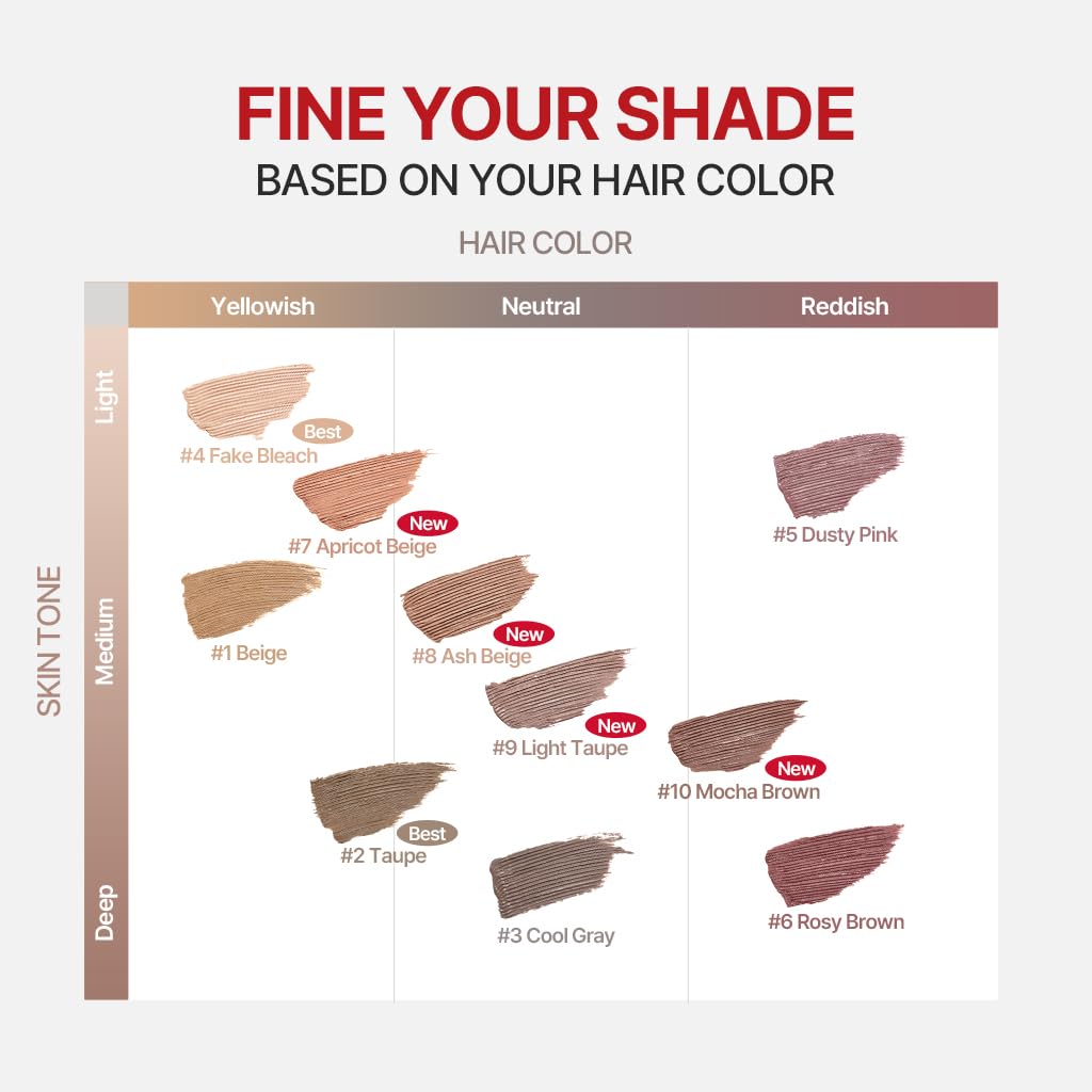 Espoir #4 Fak Brow Color Fixing Cara, ideal for light to medium skin tones. Verified by CuratCart for quality assurance.