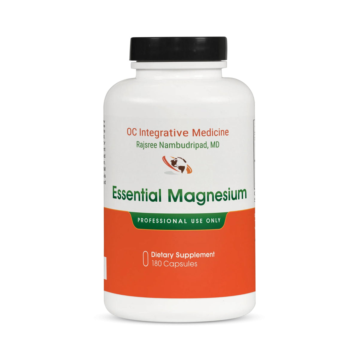 Essential Magnesium by Dr. Rajsree, a premium imported dietary supplement with 180 capsules for professional use, available at Curat Cart.