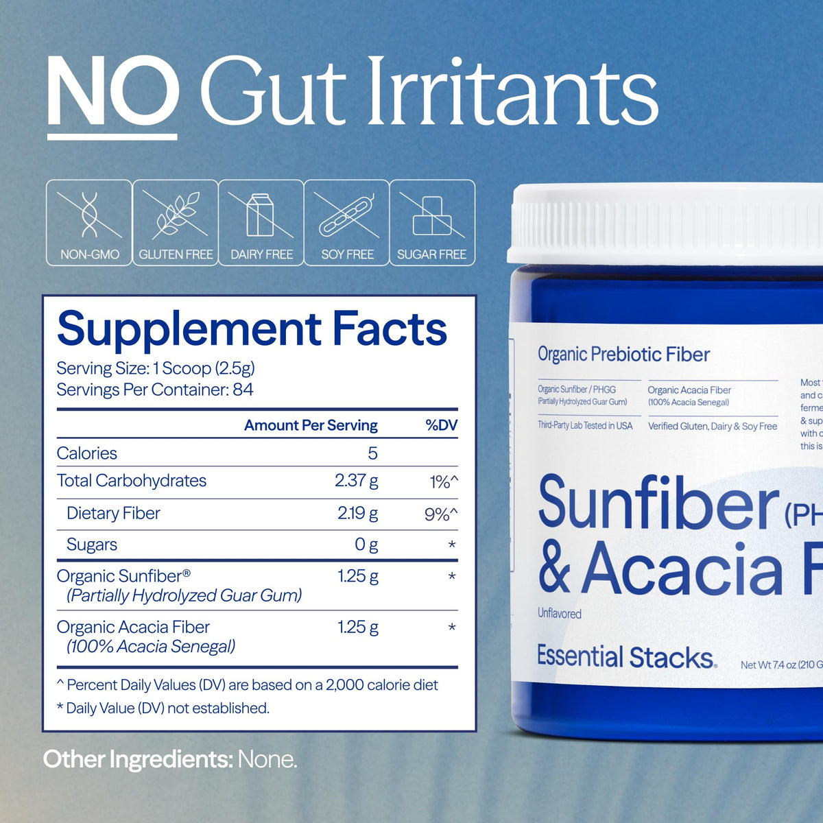 Essential Stacks Sunfiber Fiber offers 100% authentic prebiotic support, now available in India at Curat Cart for gut health.