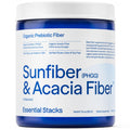 Essential Stacks Sunfiber Fiber offers premium imported organic prebiotic benefits, enhancing gut health. Available at Curat Cart.