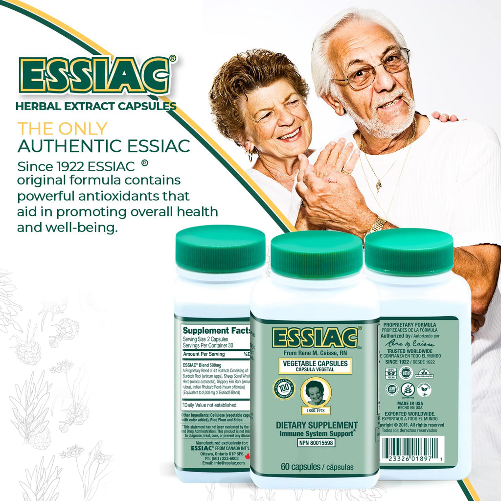 Discover ESSIAC Tea Herbal Extract Capsules, specially curated by Curat Cart for enhanced health and well-being.
