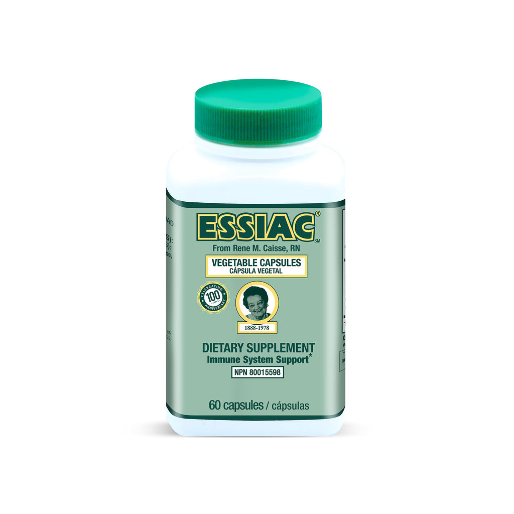 Premium imported ESSIAC Tea Herbal Extract Capsules support immune health. Available at Curat Cart for your wellness needs.