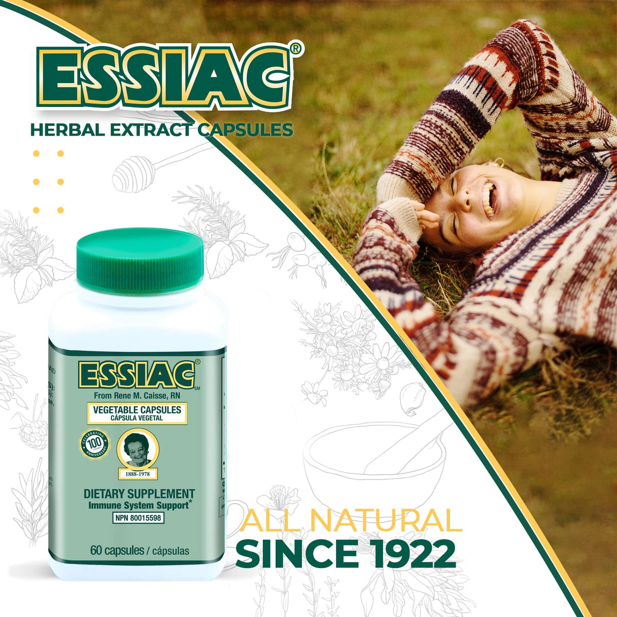 ESSIAC Tea Herbal Extract Capsules offer premium imported immune support. Experience all-natural wellness with Curat Cart.