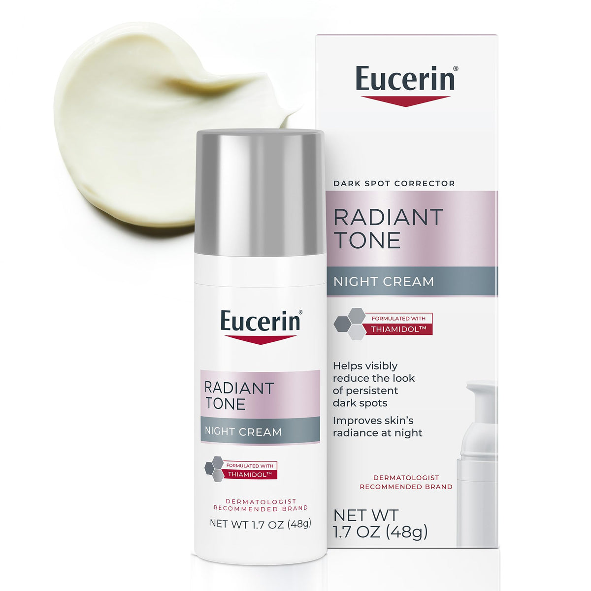 Discover Eucerin Radiant Tone Night Cream, dermatologically recommended to enhance your skin's radiance while you sleep. Verified by CuratCart.