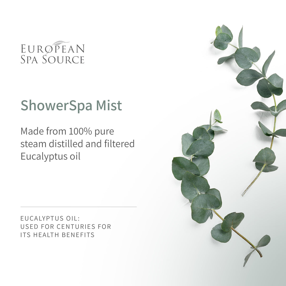 Experience the luxury of European Spa Eucalyptus Shower Mist, specially curated by Curat Cart for your wellness routine.